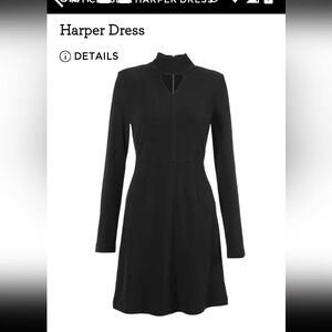 CAbi Black Long Sleeve Harper Dress Size Small